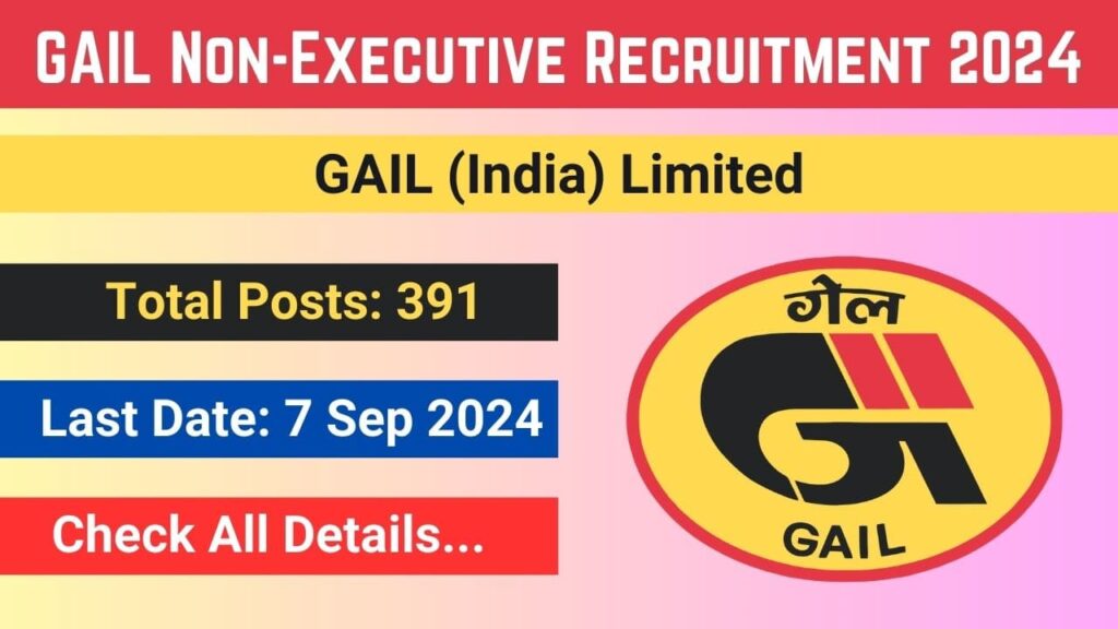 GAIL Non-Executive Recruitment 2024