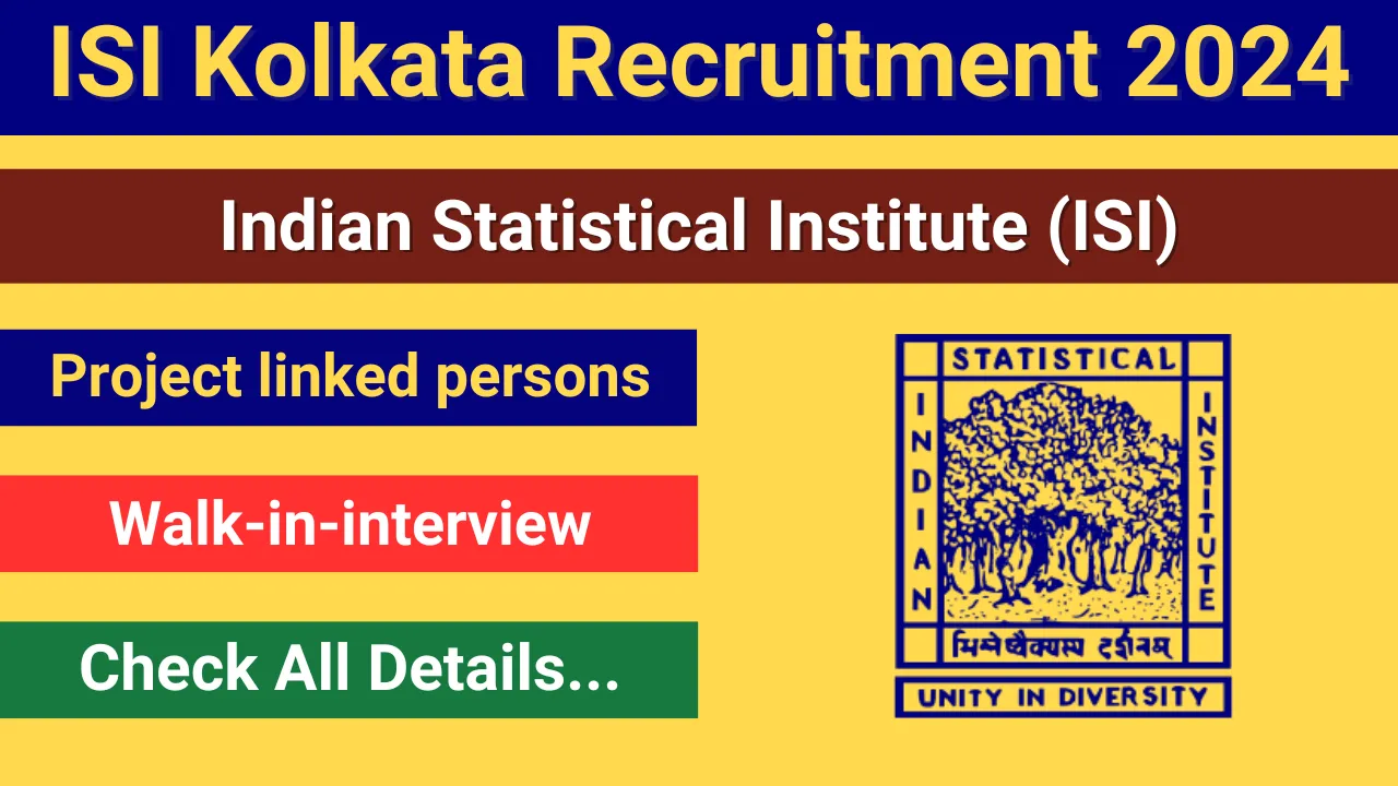 ISI Kolkata Recruitment 2024