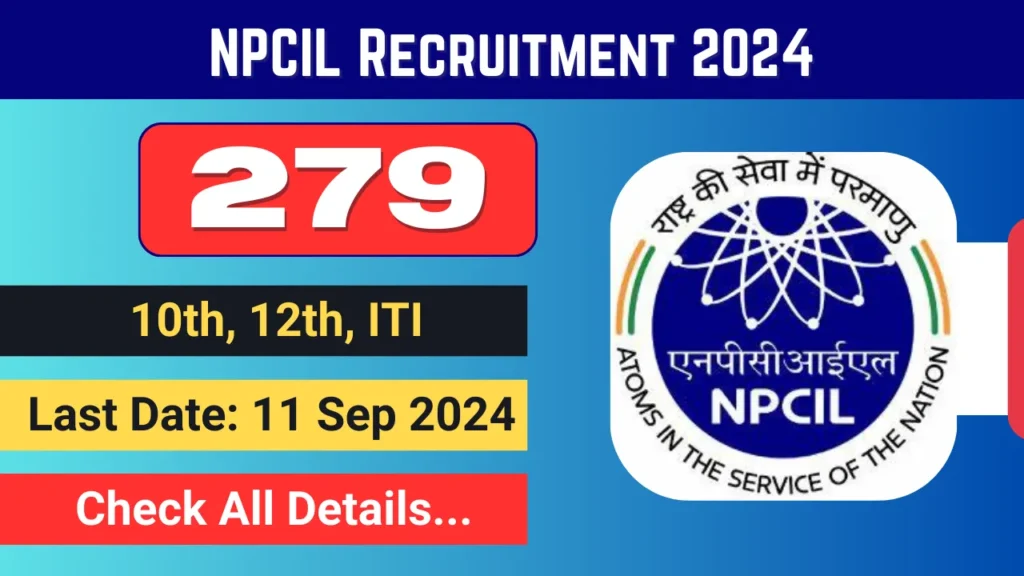 NPCIL Recruitment 2024 Stipendiary Trainee Posts 279