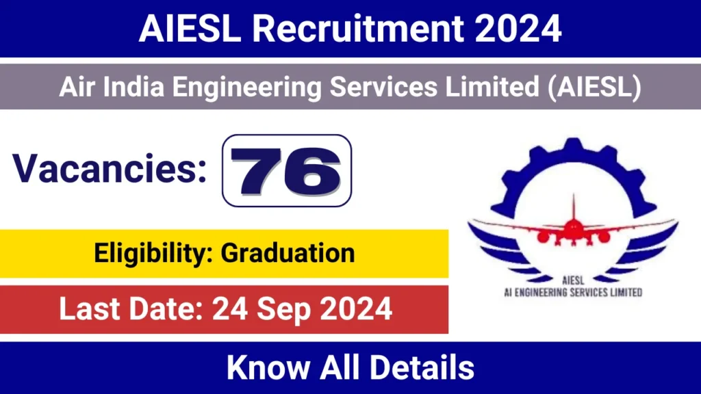 AIESL Recruitment 2024 76 vacancies