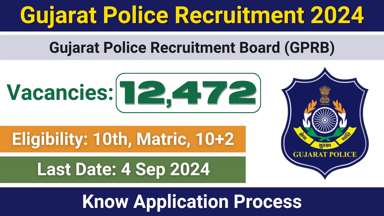 Gujarat Police Recruitment 2024 12,472 Vacancies Announced, Apply Now