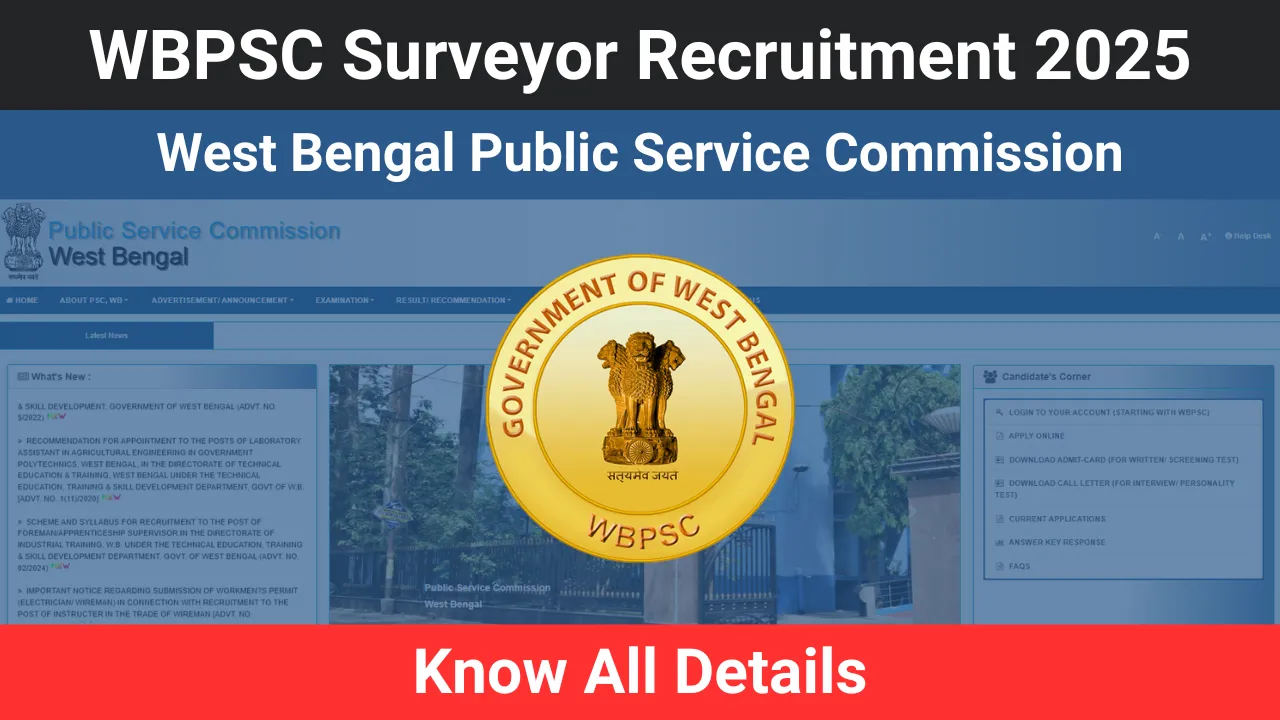 WBPSC Recruitment 2025